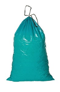 Müllsäcke, blau, mit Verschlussband im Online Shop